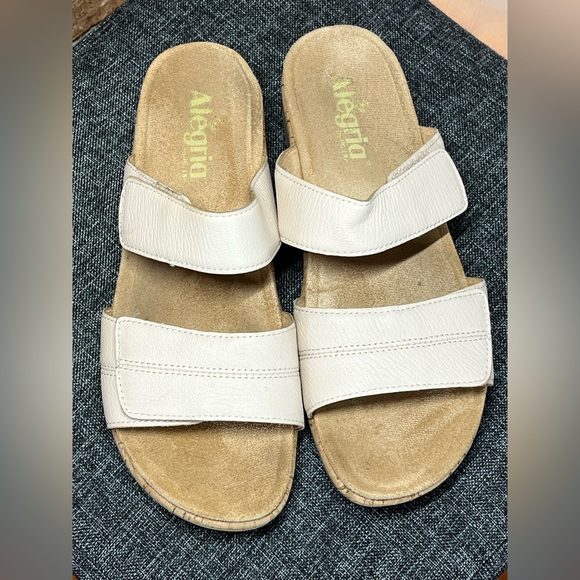 Alegria Mena leather slide sandals in Ivory Mist - 38 - Picture 3 of 7